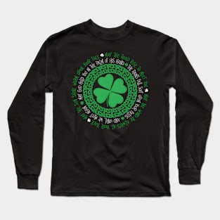 Irish Blessing Celtic Knot 4 Leaf C - St Patrick'S Day Long Sleeve T-Shirt